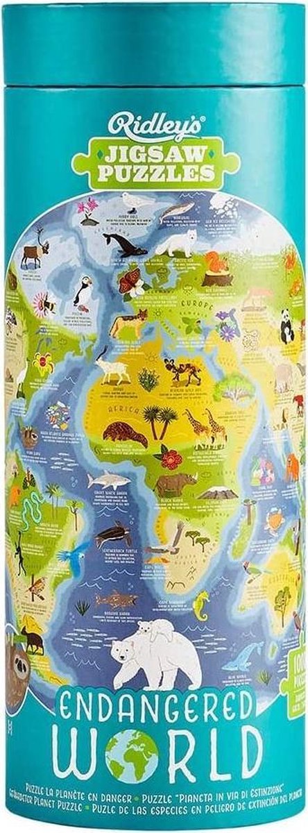 Ridleys Games Legpuzzel Endangered World 68 Cm 1000 Stukjes